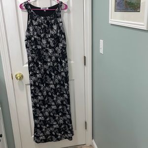 2X Meri Skye grey and black dress with floral print